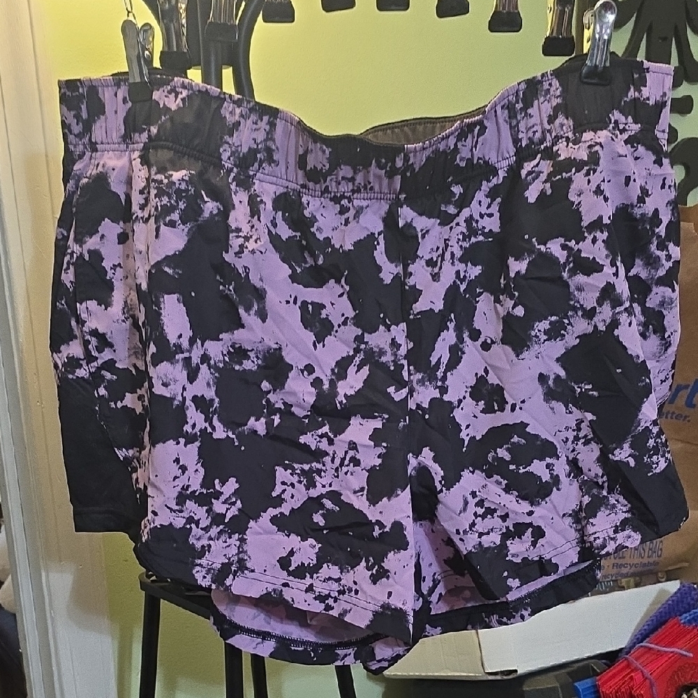 Athletic Works Black and Purple Women's Shorts